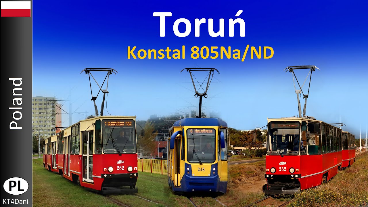【4K】TORUŃ TRAM - Konstal 805Na/ND (2025)