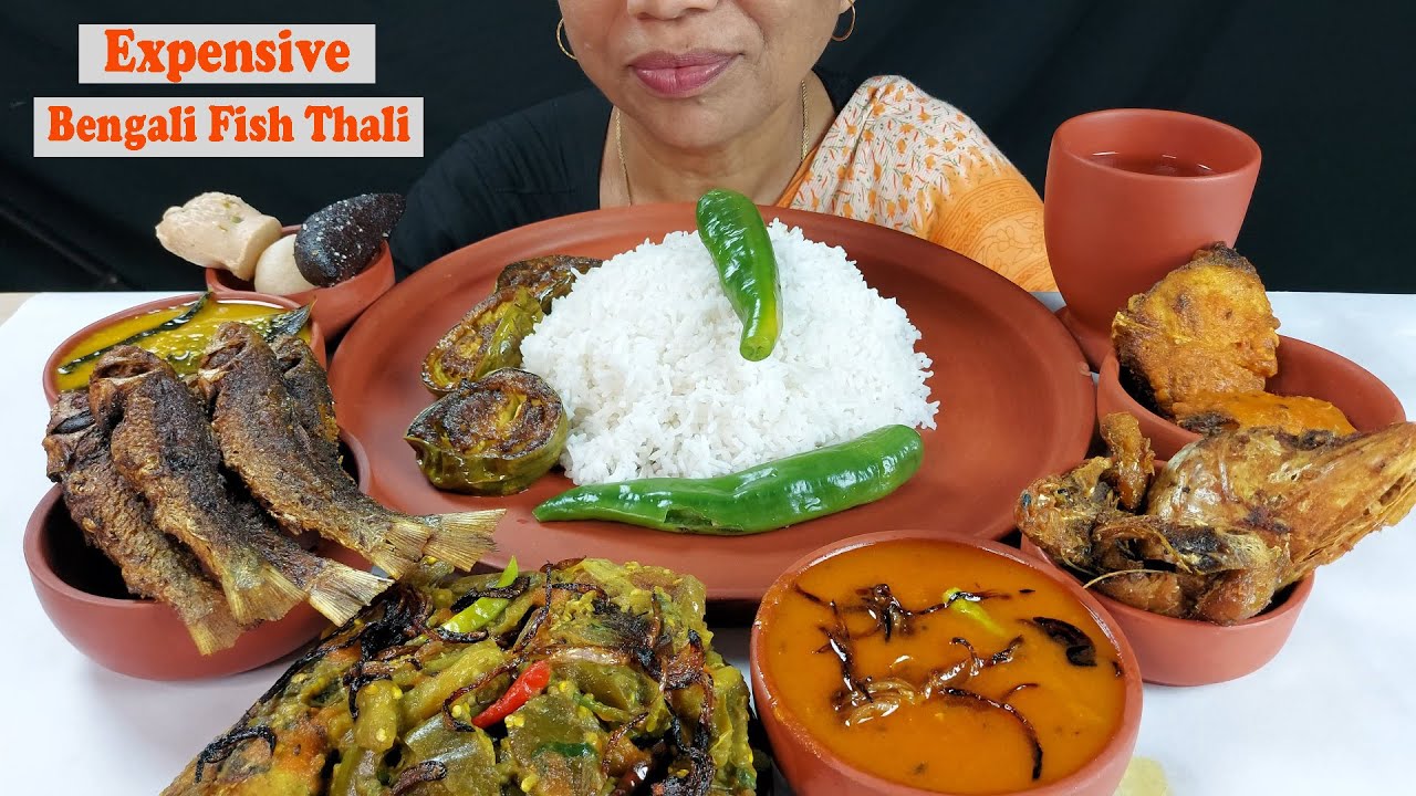 Asmr Rasgulla and Expensive Bengali Fish Thali Mukbang Show