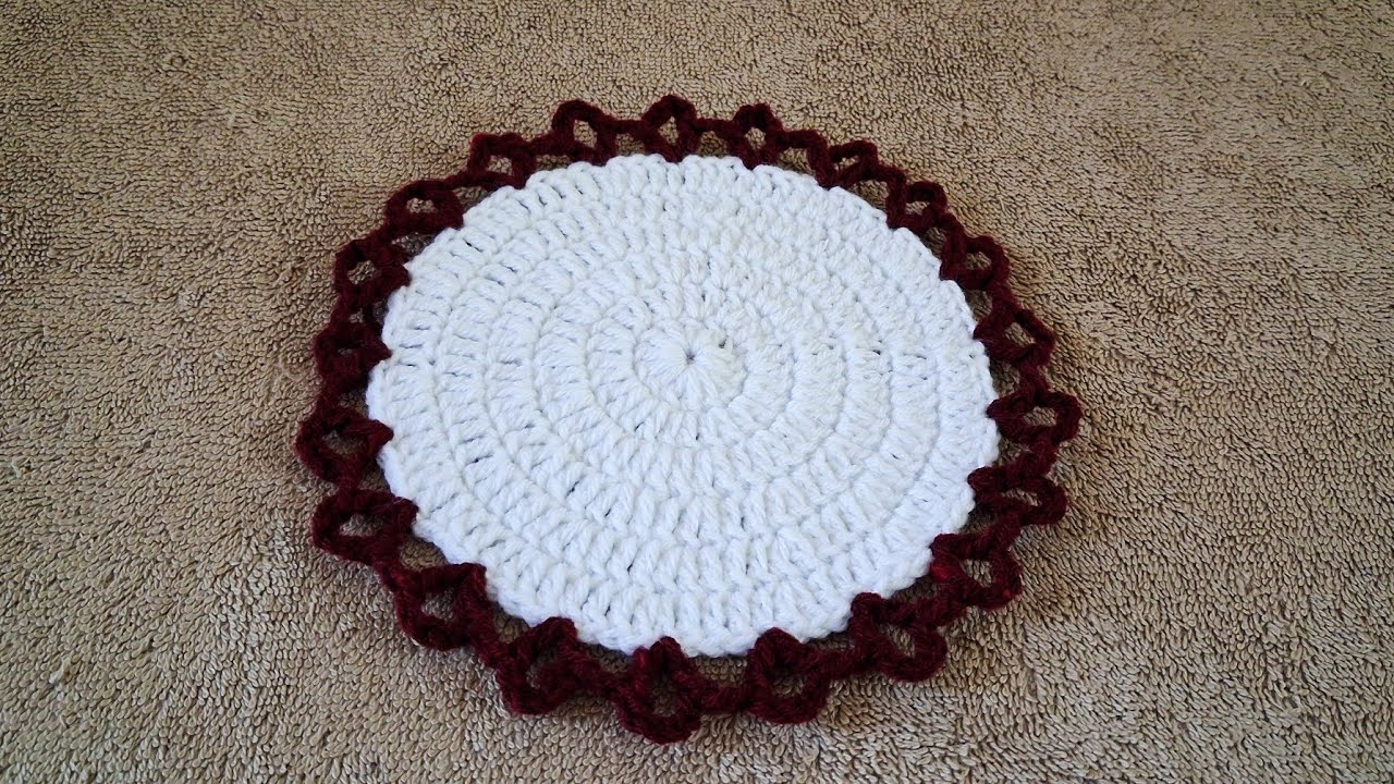 Crochet coaster design,  woolen cap coaster new design ✨️ 