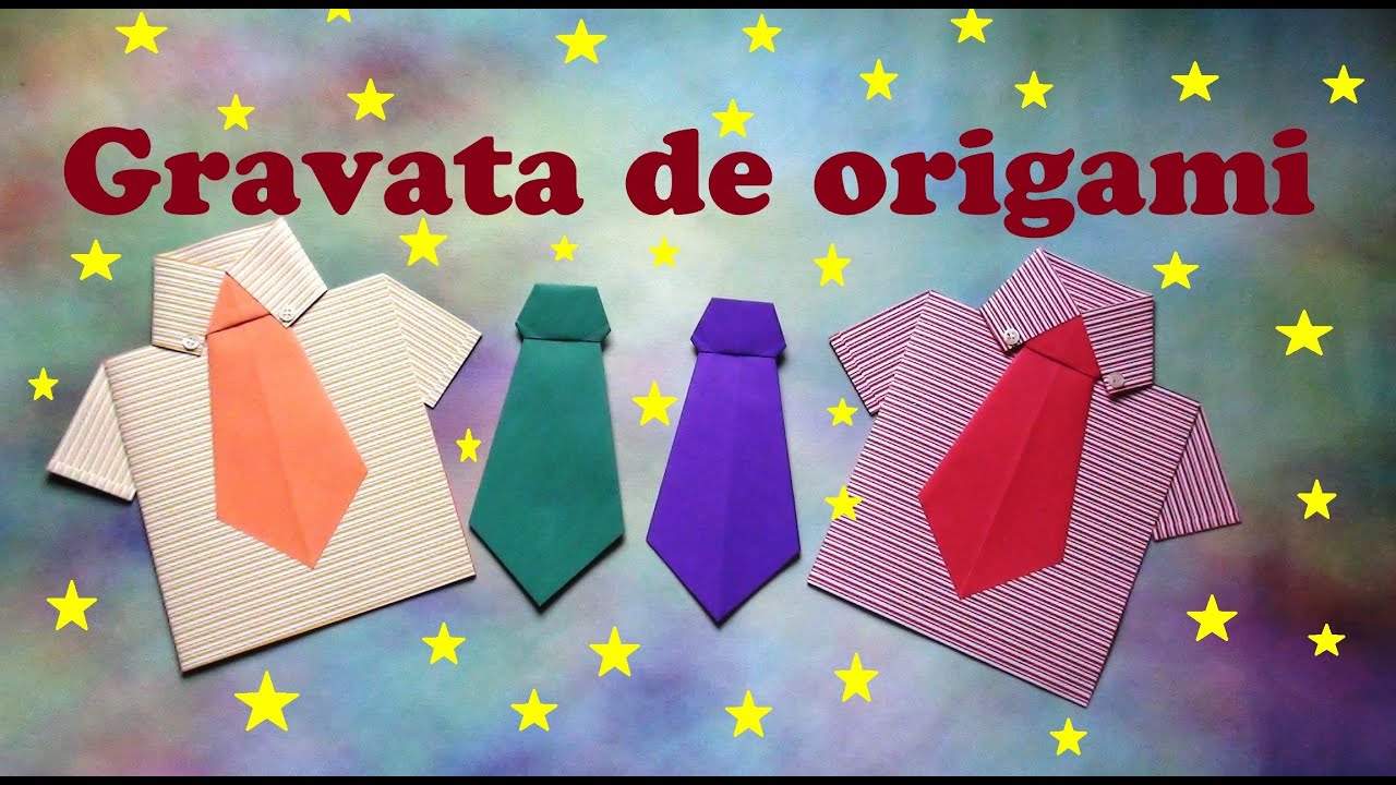 GRAVATA DE ORIGAMI DO PAPAI - Dia dos pais