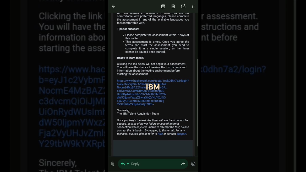 IBM/Software Developer(2024)/ Coding test mail//Recruitment process#IBM#Coding#assesment