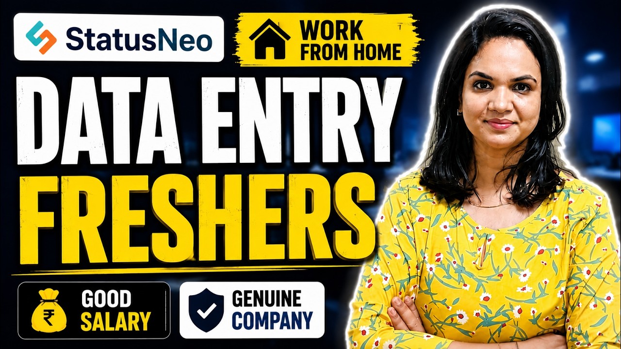 🔴 Data Entry- Work From Home Job|Verified Job|Online Remote job 2026|घर बैठे काम|