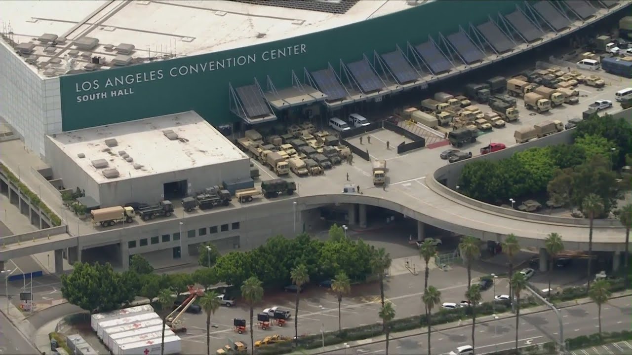 National Guard, police use L.A. Convention Center as staging area