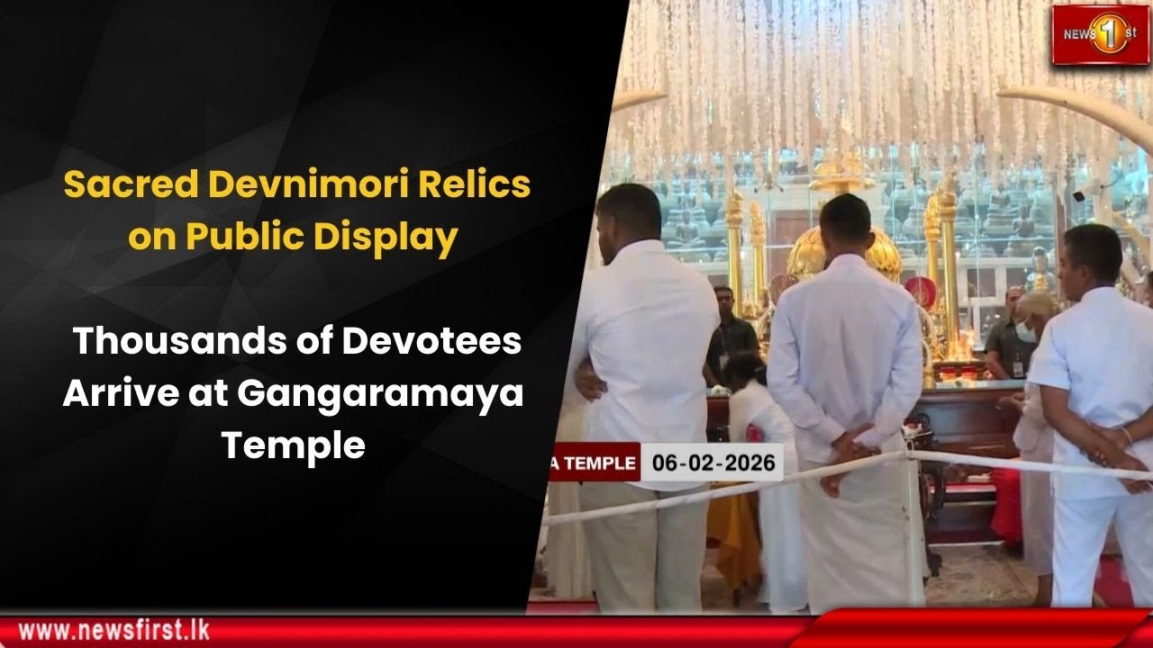 Sacred Devnimori Relics on Public Display: Thousands of Devotees Arrive at Gangaramaya Temple