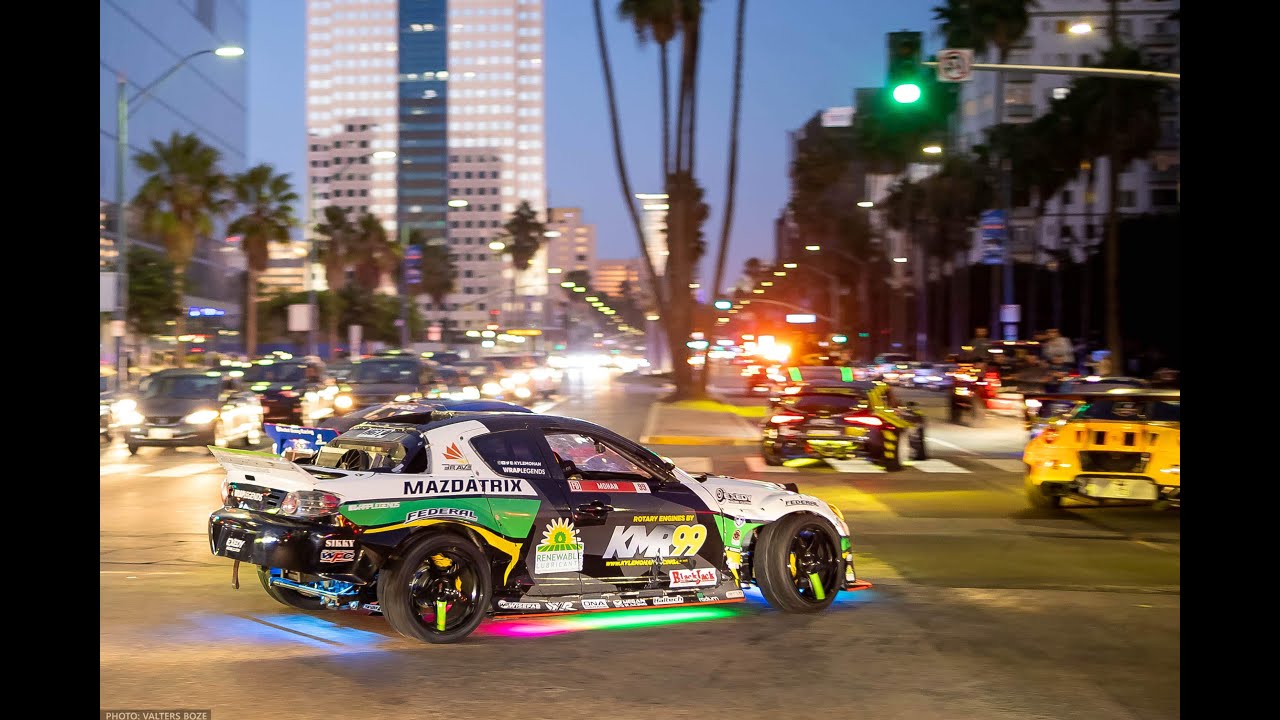 Full Formula D Drift Car parade in Downtown Long Beach 2021 LBGP, 1000s of HP