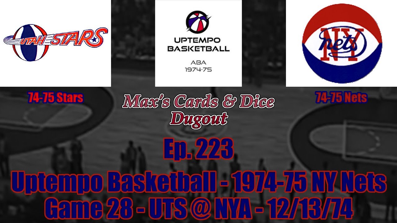 Ep. 223 - Uptempo Basketball 1974-75 NY Nets Project Game 28 - Stars @ Nets - 12/13/74