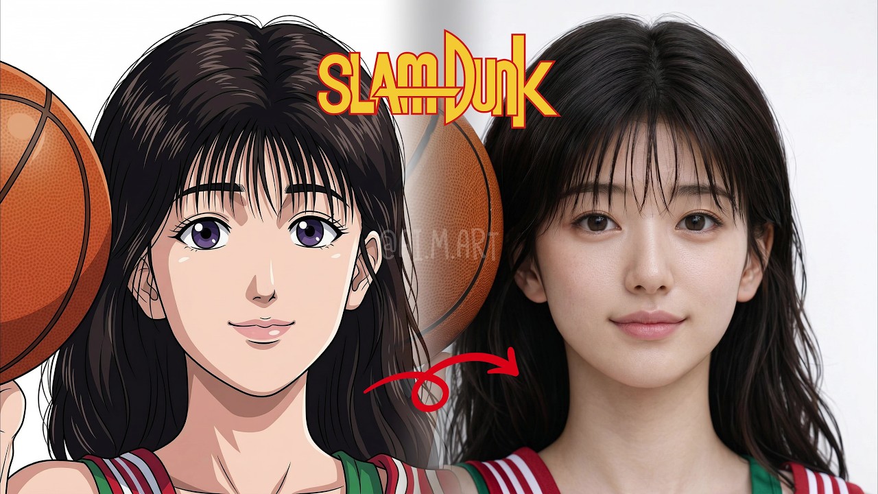 [슬램덩크] 현실 강림 4K 실사화 비주얼 (スラムダンク) 🏀 AI LIVE ACTION!