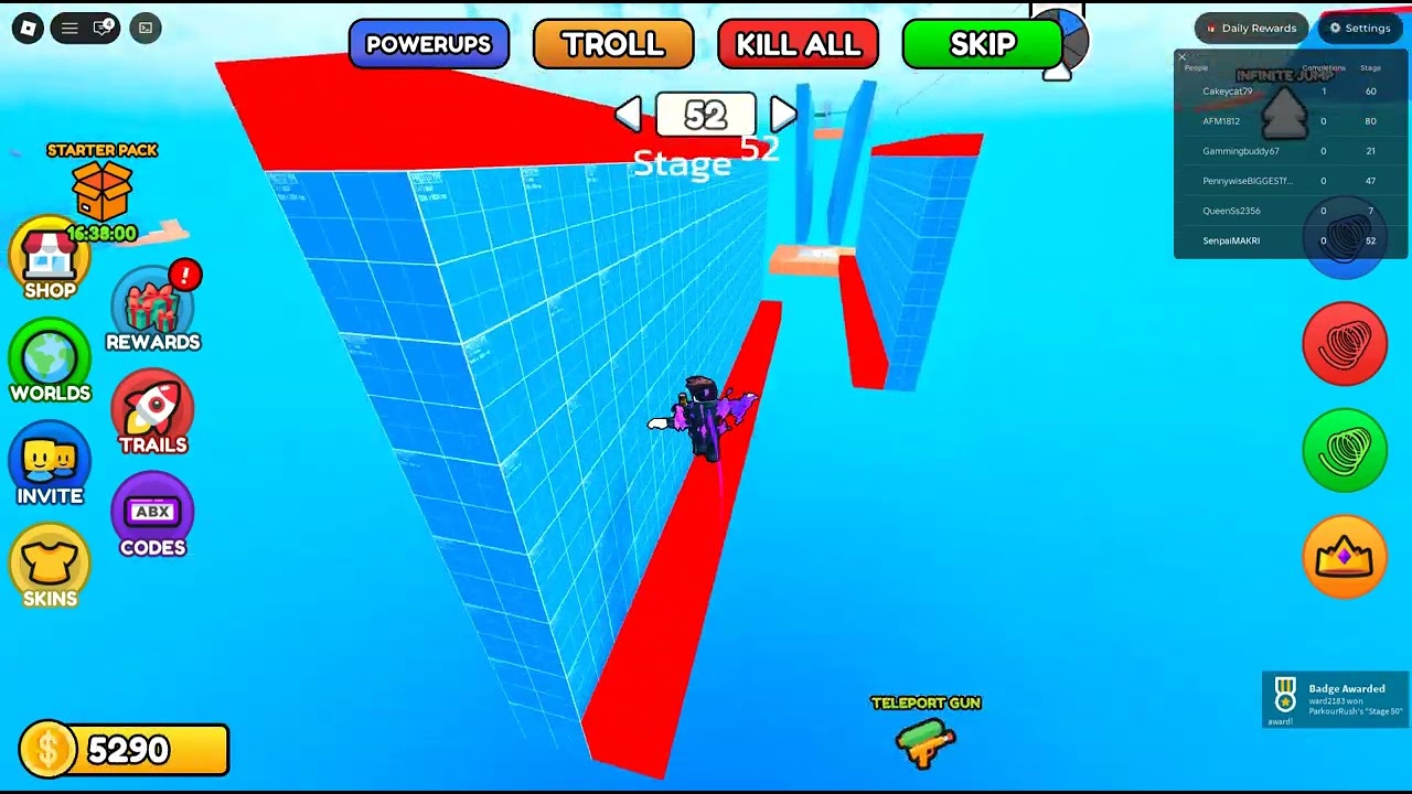 parkourrush 35 to 60 lv