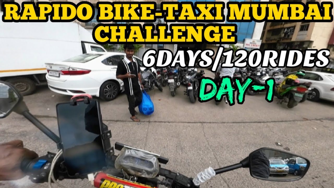 RAPIDO Mumbai 6 Days Challenge 2025 | 120 Rides Full Earning Proof & Real Life Struggle 💰 Day_1