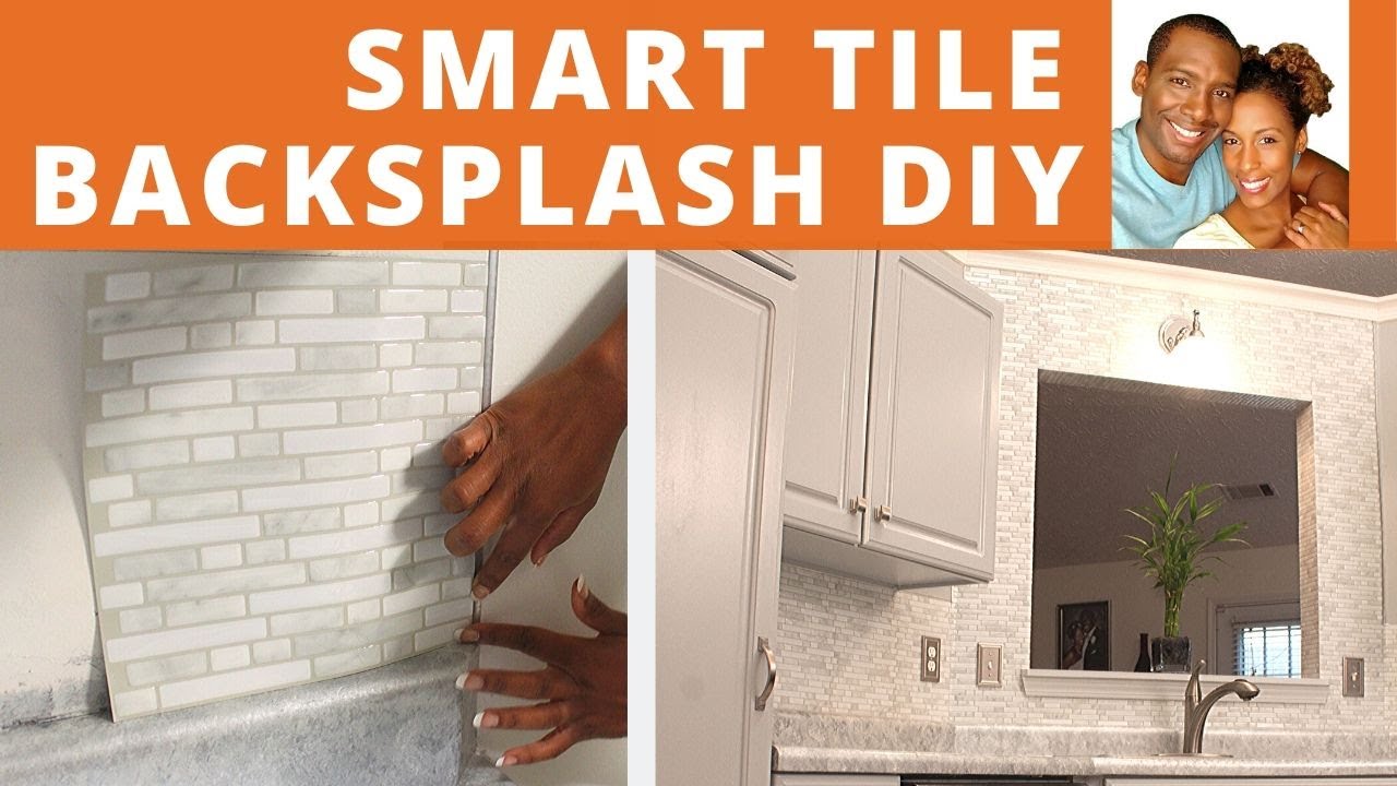 AMAZING Smart Tile Peel & Stick Backsplash Install - Vinyl Stick Tiles | DIY Power Couple