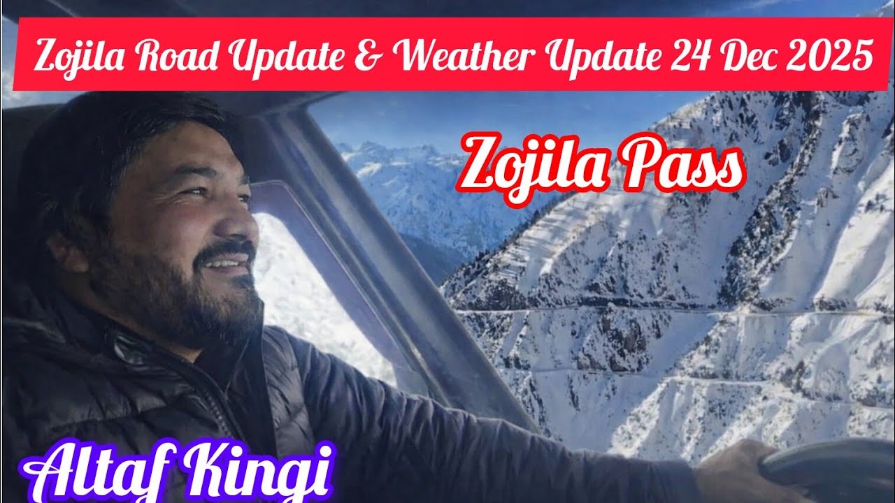 #Today #Zojilaupdate #Zojila Road Condiction #Vehicles Release Minamarg Towards Sonamarg 24 Dec 
