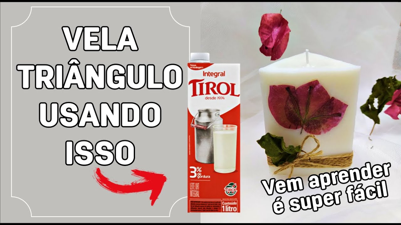 VELA TRIANGULO USANDO CAIXA DE LEITE