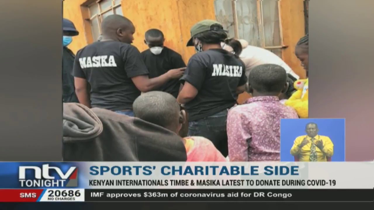 Footballers Ayub Timbe, Masika make donations to Mathare and Kayole slums