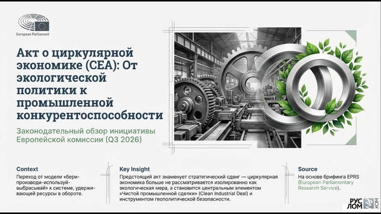 Новый закон ЕС 2026 года превратит отходы в геополитическое оружие