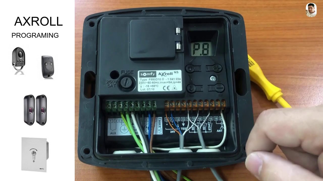 02 Axroll with photocell برمجة الأكسرول مع جهز الحماية