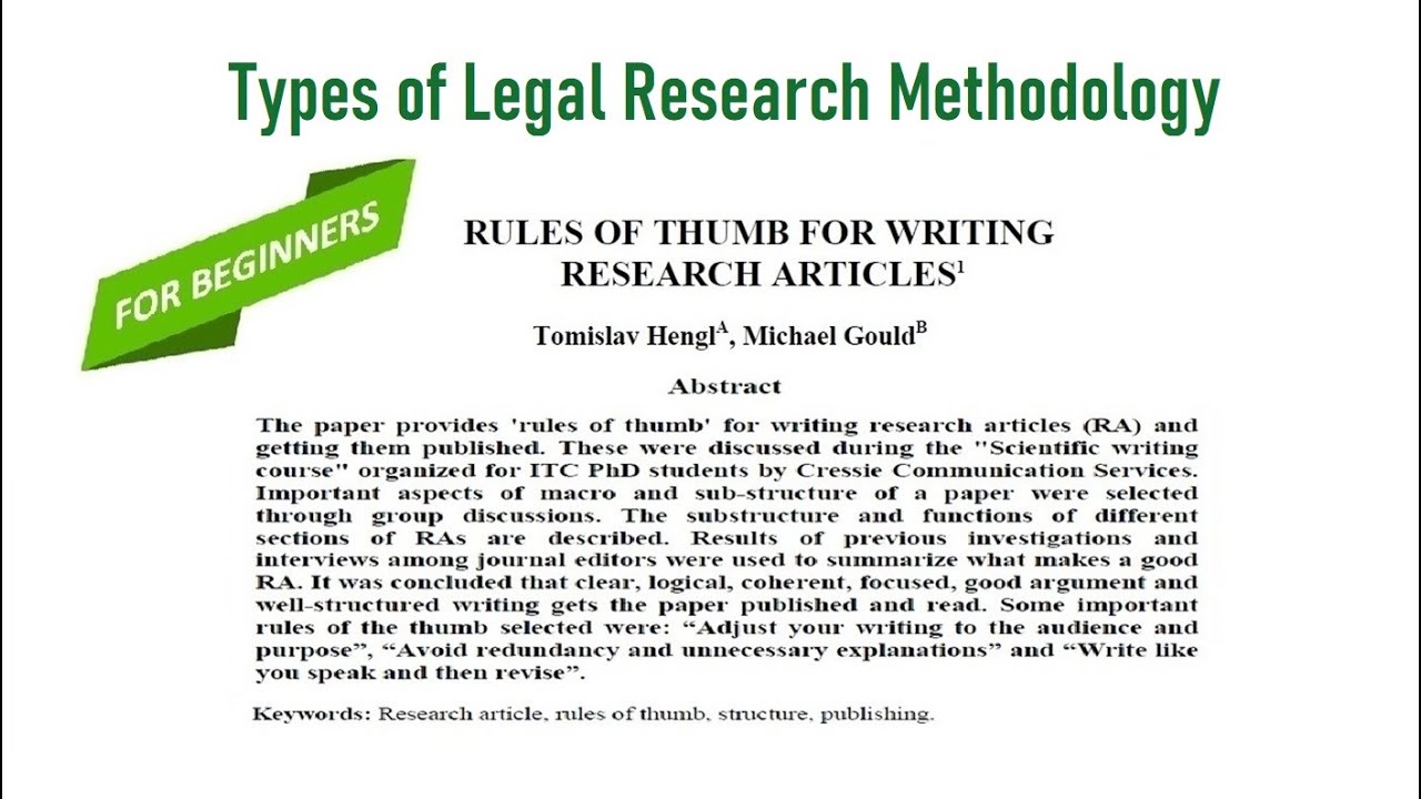 legal research methodology