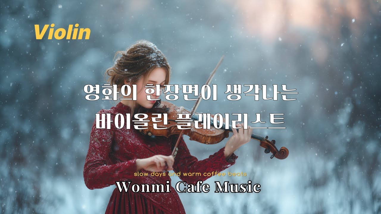[Playlist] 눈 내리는 영화의 한 장면이 생각나는 바이올린 플레이리스트 |카페음악|일할때|공부할때|힐링음악|커피음악|로파이|재즈|감성음악|