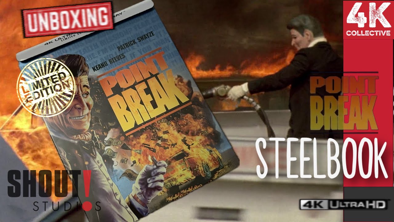 Point Break 4k UltraHD Blu-ray limited edition steelbook from shout studios Unboxing