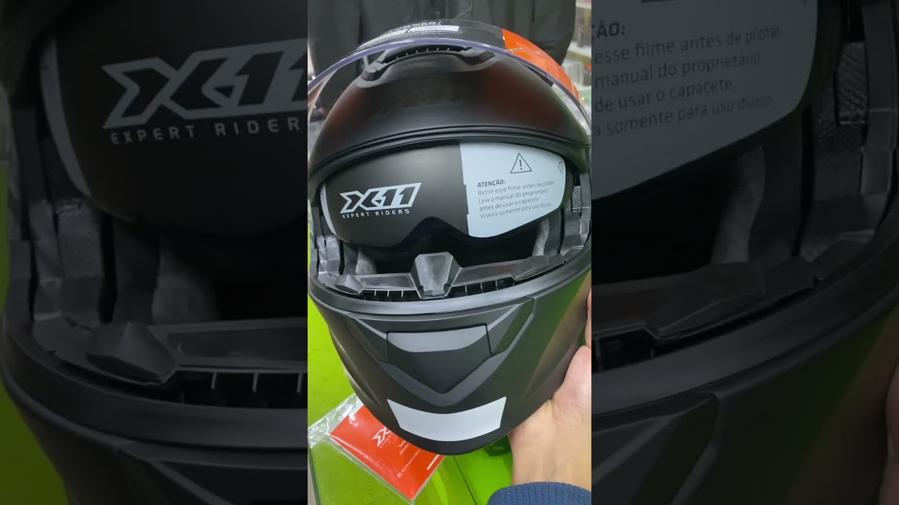 Capacete Escamoteável X11 Turner Solides Preto Fosco