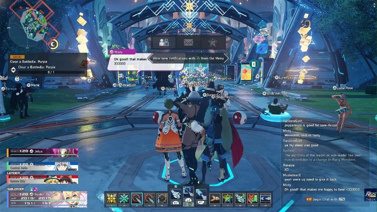 Phantasy Star Online 2 New Genesis Party bug.