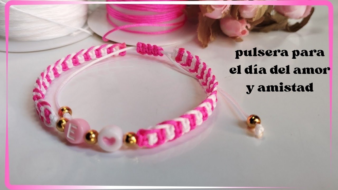 Pulsera hermosa facil de hacer// pulsera de hilo// bracelet//diy 