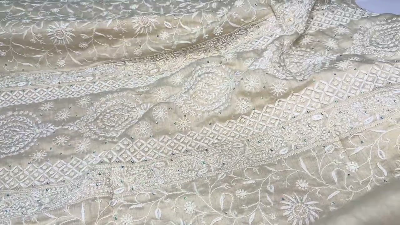 Pure monga silk suits Lucknowi chickankari handmade #kurtaset #handembroidery #chickankari #puresilk
