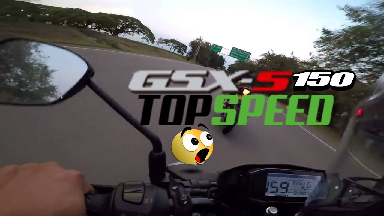 Suzuki GSX S 150 Top speed (velocidad Máxima) GSX-S150 Deslimitada 😱🚀
