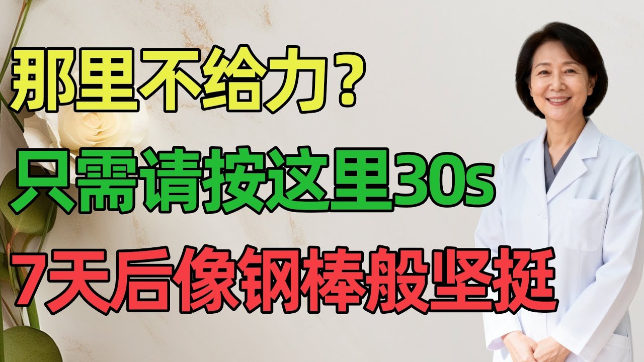 只需輕按手掌「這裡」30秒，男人告別「軟趴趴」困擾！#养生 #中医 #男性健康