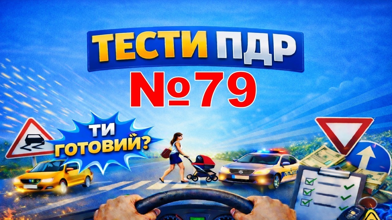 Cкласти теоретичний іспит з ПДР легко з першого разу. Білет №79