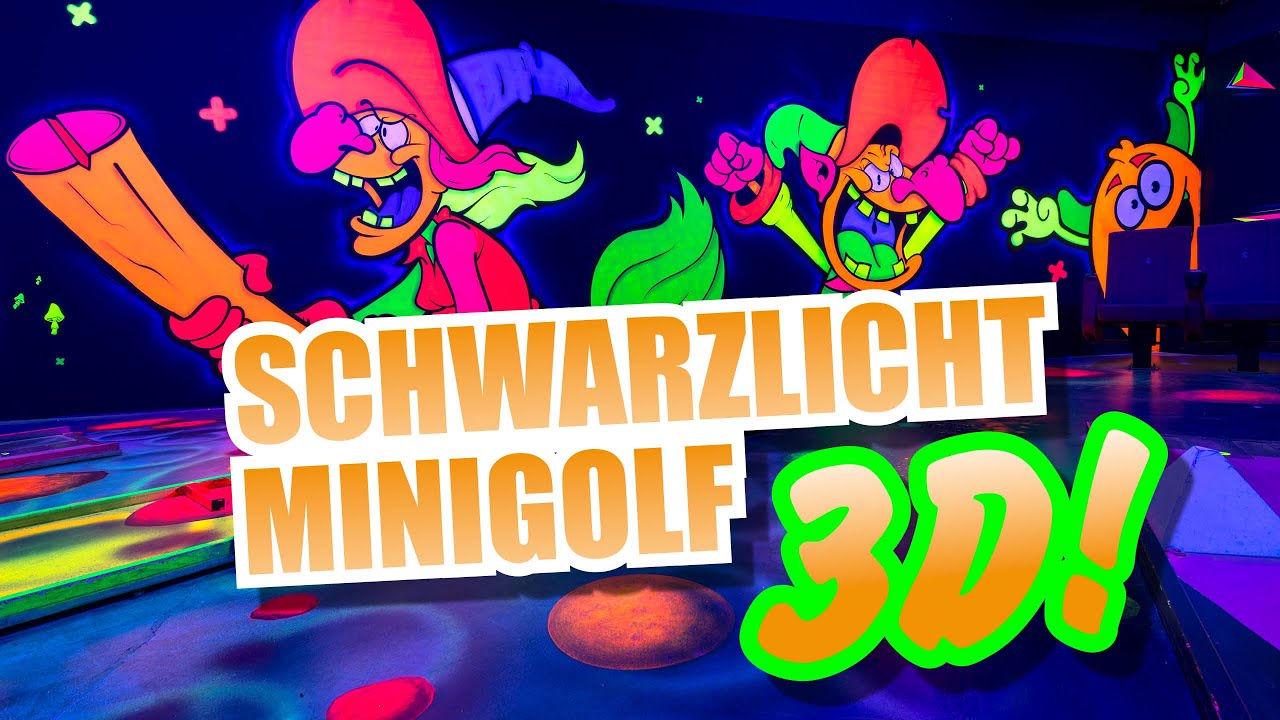 Schwarzlicht 3D Minigolf in M&uuml;nster