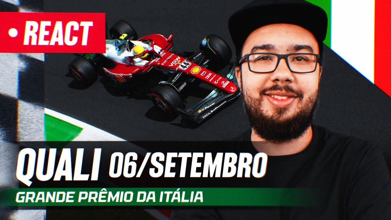 F1 REACT AO VIVO - CLASSIFICA&Ccedil;&Atilde;O GP DA IT&Aacute;LIA DE 2025