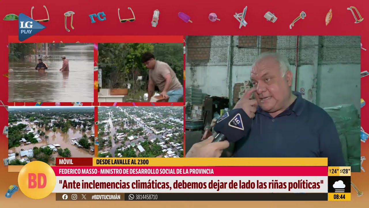 Nación envió mercadería para asistir a Tucumán por las inundaciones | Entrevista a Federico Masso
