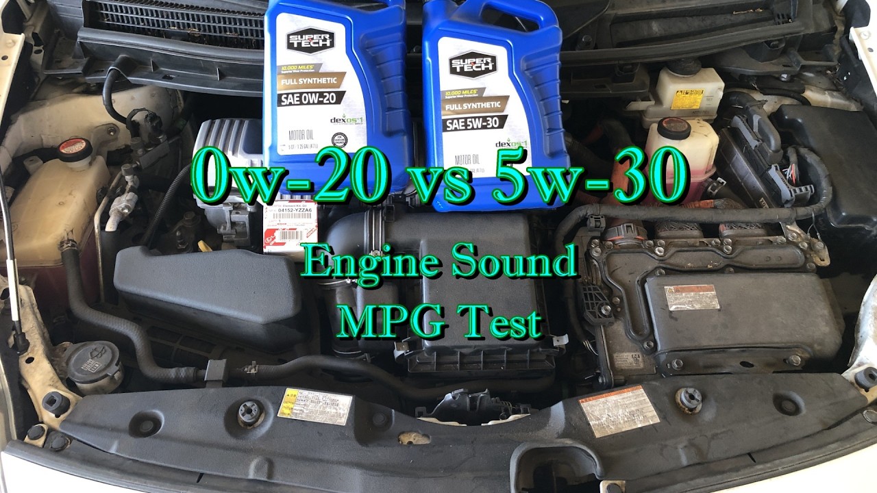 0w-20 vs 5w-30 - Engine Sound & MPG Test - Prius