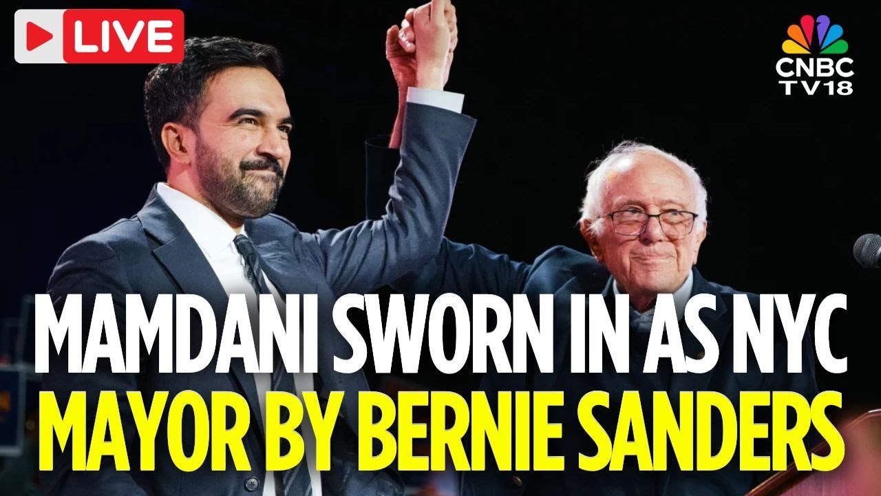 Mamdani Swearing In Ceremony LIVE: Zohran Mamdani Sworn in by Sen. Bernie Sanders | AOC | NYC | N18G