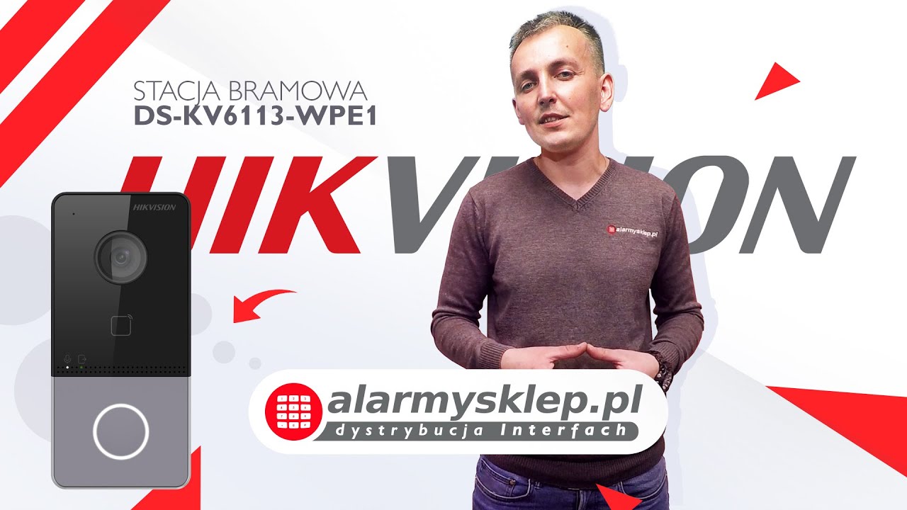 Jednoabonentowa stacja bramowa wideodomofonu DS KV6113 WPE1 Hikvision z czytnikiem i wifi - Vlog#024