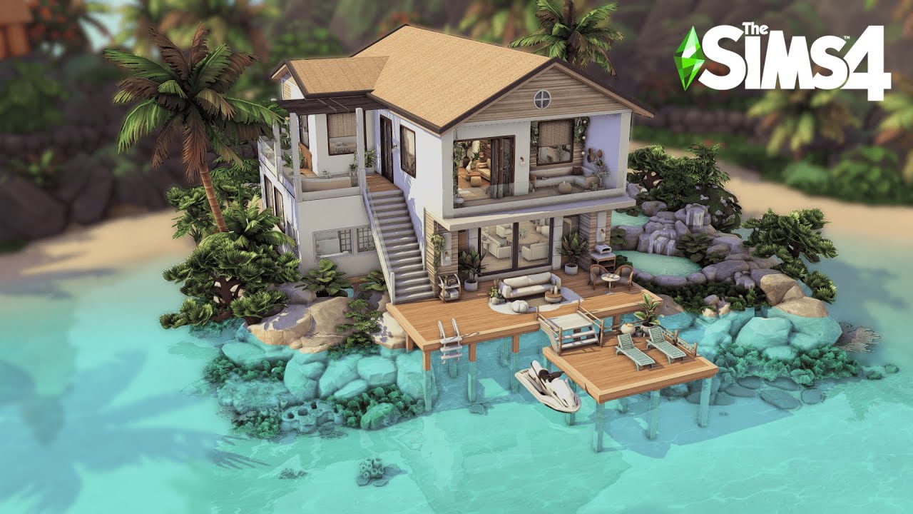 BOHO BEACH HOUSE | NoCC | Stop Motion | Sims 4