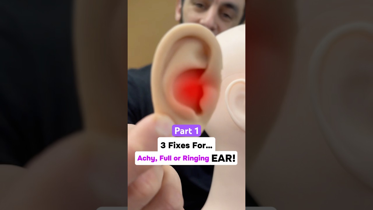 Part 1 of 2: 3 Fixes for… Achy, Full or Ringing EAR! #tmj #tinnitus #earache