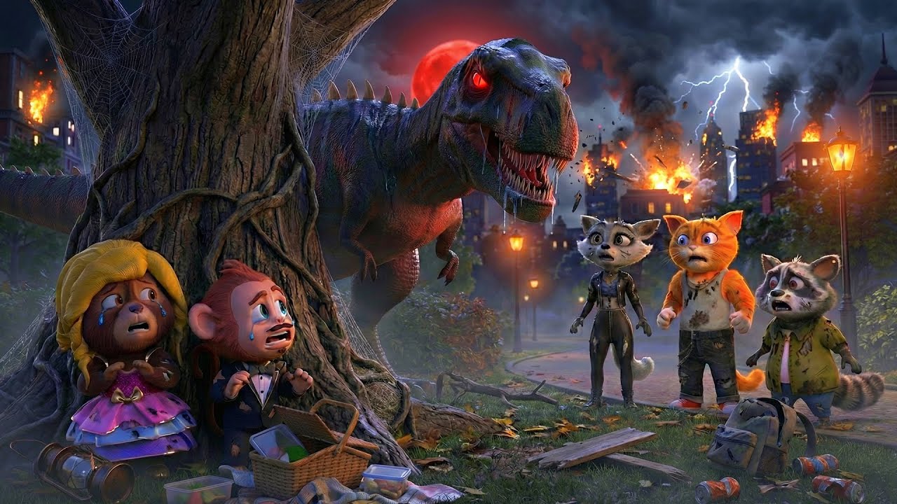 Big Dinosaur Rescue Adventure 🦖🚓 | Kids Story | 3D Cartoon for Toddlers Brave City Surprise