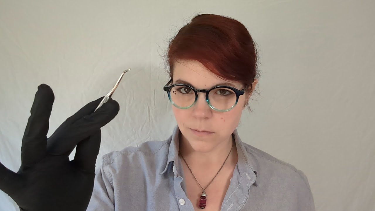 ASMR - Ear Cleaning and Cranial Nerve Tests - (IUI23) Mad Science Personal Attention - Soft Spoken