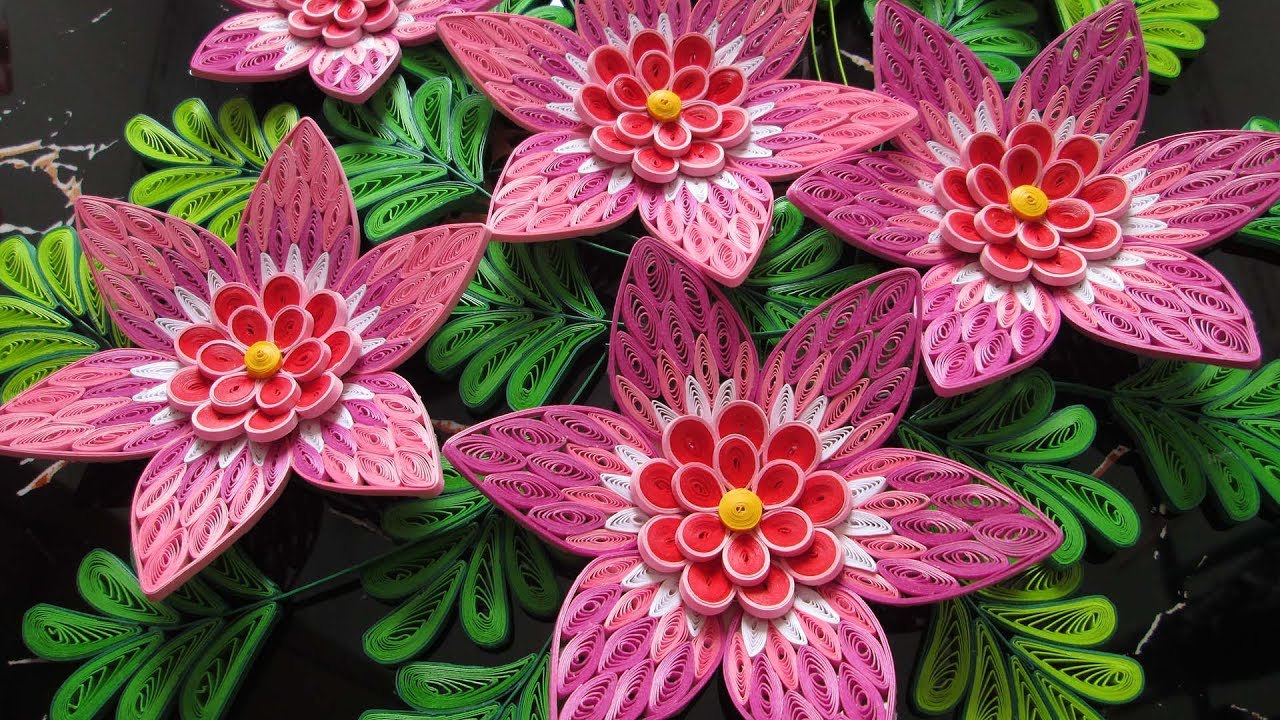 DIY - Quilling Flower 3D New - in Collection Quilling Flowers 3D