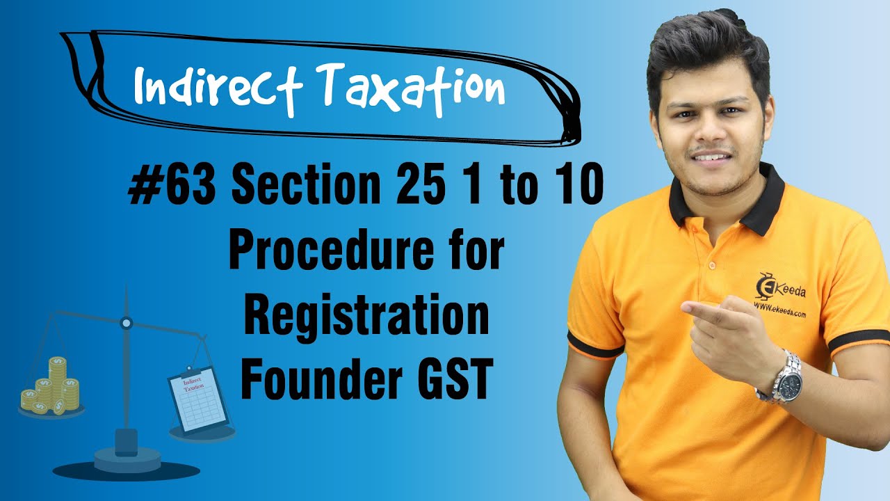 Section 25 1 to 10 Procedure for Registration Founder GST - Registration - Indirect Taxation