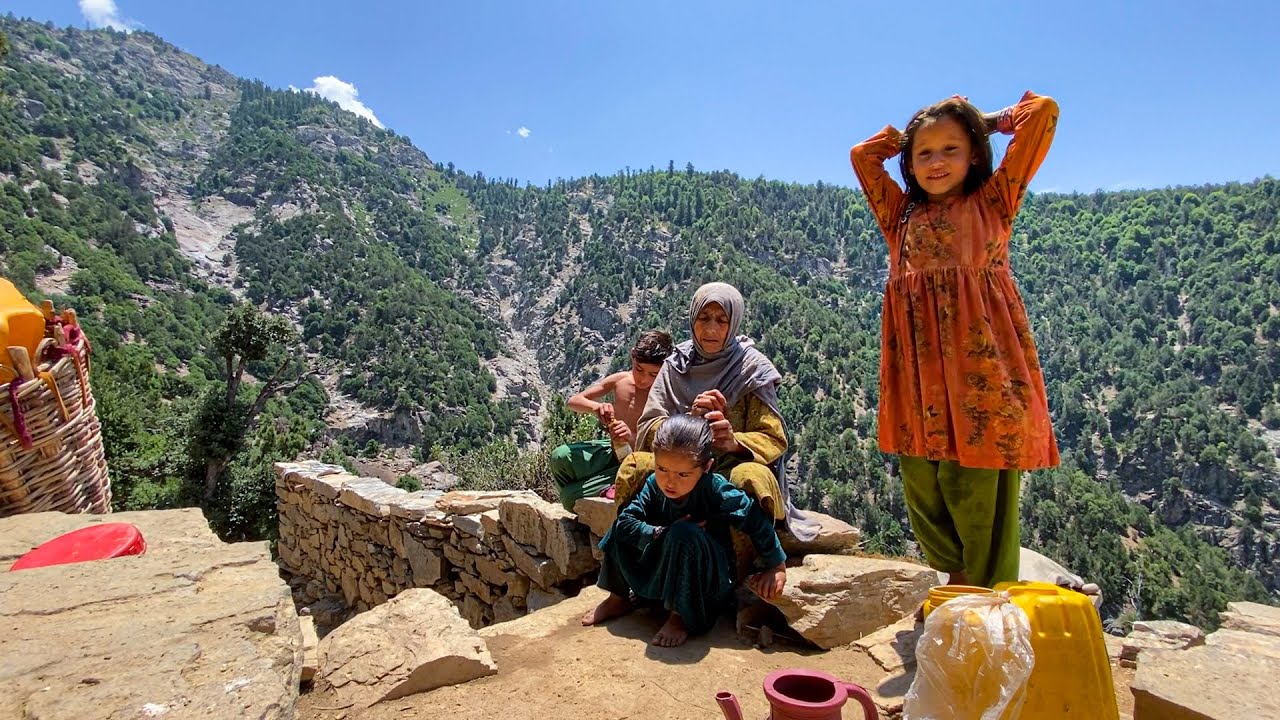 LONELY Grandma & 5 Children in a Mountain Village | Hard Mountain Life Far From Civilization