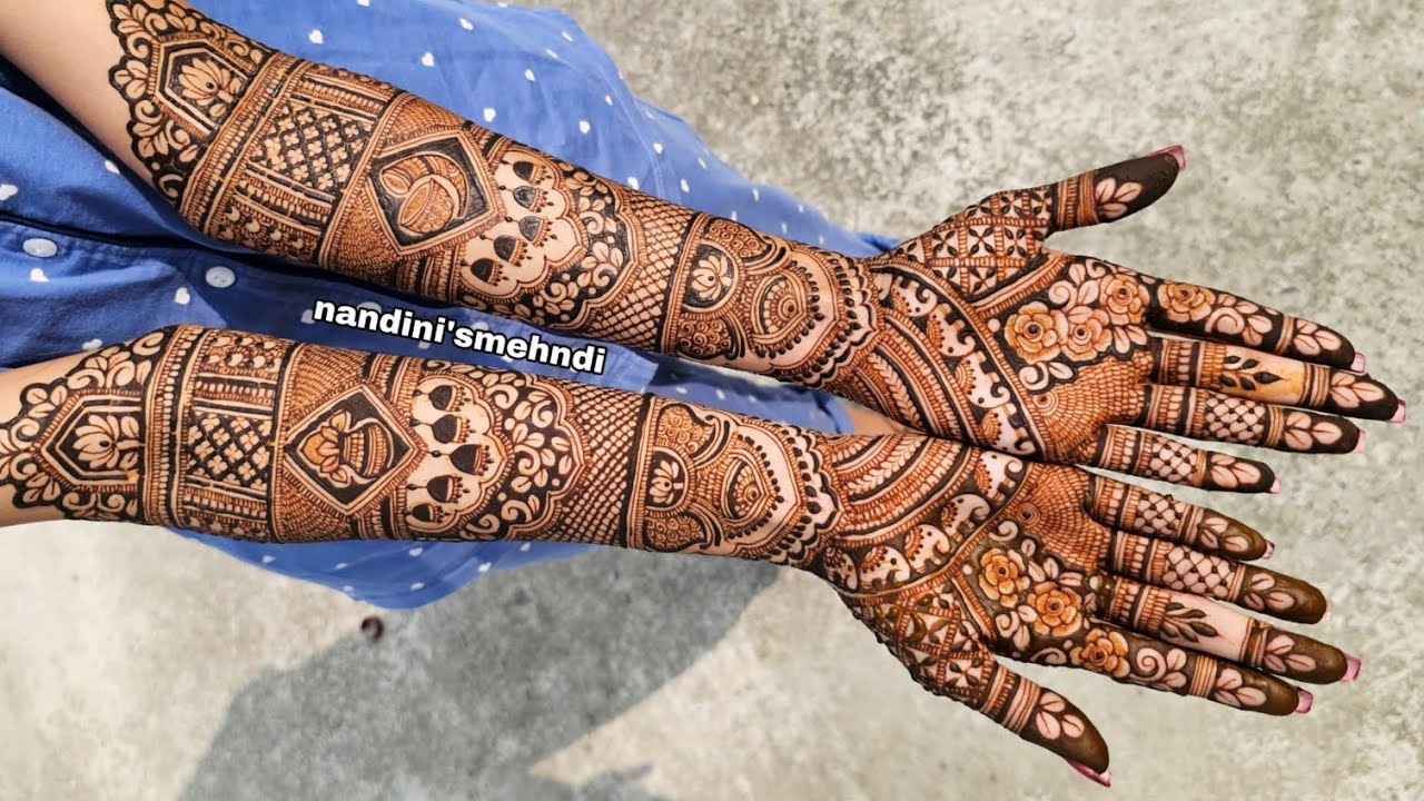 Part-1 Bridal Mehndi Design Full Video Tutorial For Beginners घरबैठे दुलहन मेहंदी लगाना सीखे wedding
