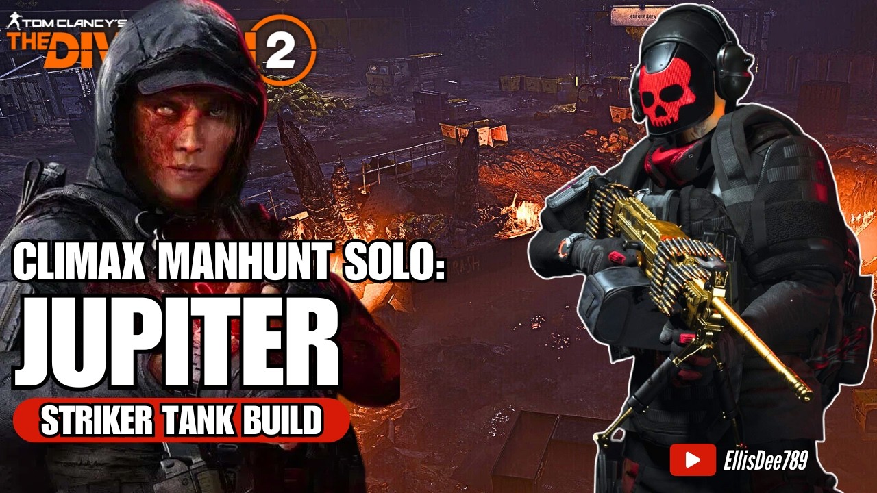Roosevelt Island MANHUNT: Jupiter SOLO | BULLET KING Striker Tank Build - The Division 2