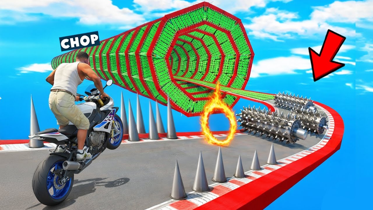 GTA 5 CHOP AND FROSTY COMPLETE THE INASNELY DIFFICULT PARKOUR