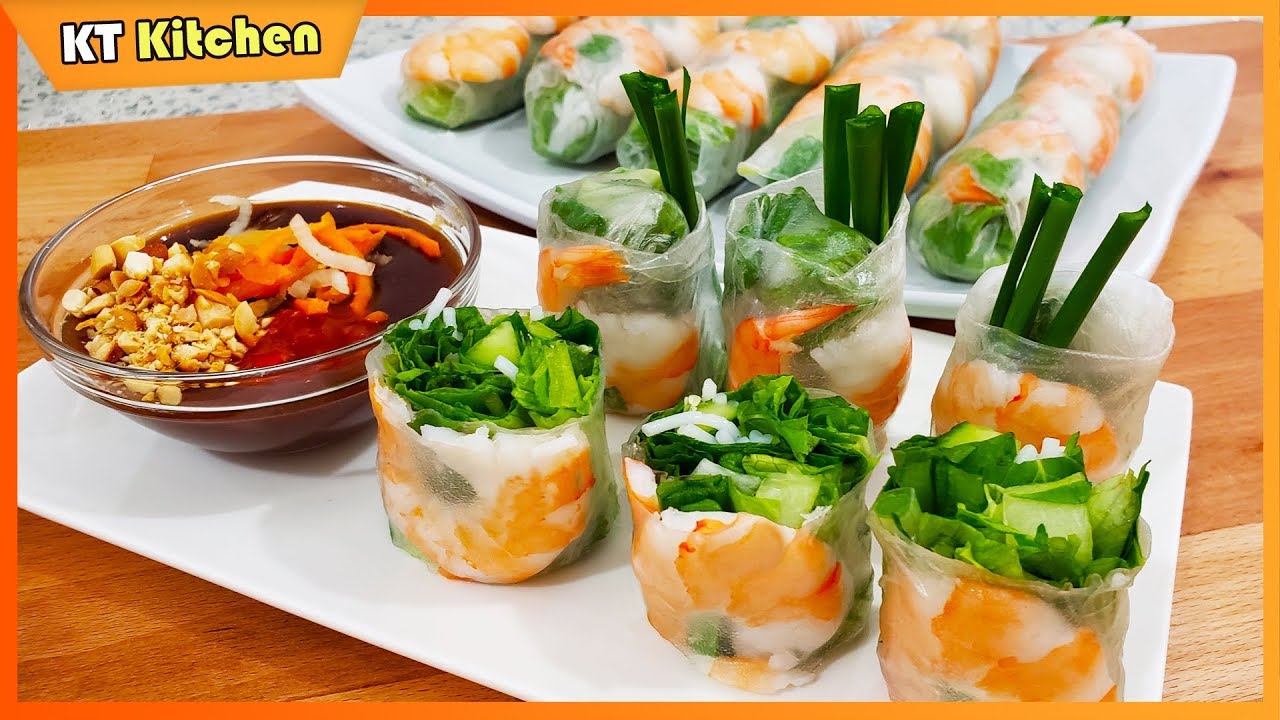 GỎI CUỐN - Cách Làm Nước Chấm Tương Gỏi Cuốn Ngon Chuẩn Vị Miền Nam -Spring Rolls Recipe - ENG CAP