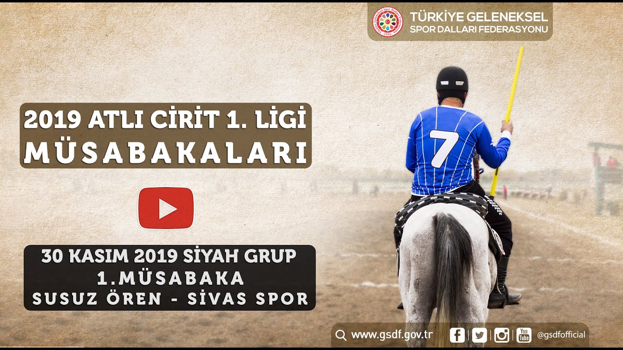 30 Kasım 2019 Atlı Cirit 1.Ligi Siyah Grup 1.Müsabaka (4.Hafta) / Susuz Ören - Sivas Spor