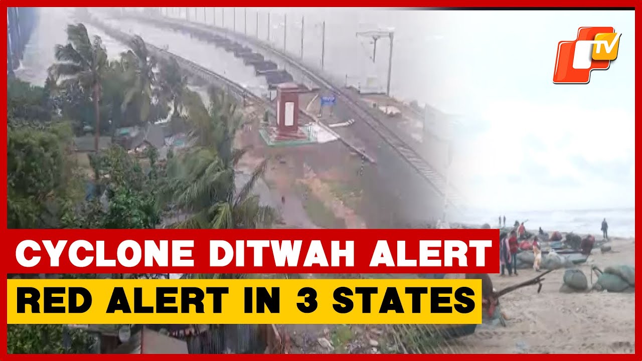 Cyclone Ditwah Approaches India Coast, Red Alert Issued For 3 States
