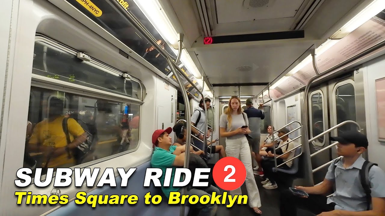 NYC Subway Ride from Times Square–42nd Street to Brooklyn Botanic Garden 2 train Ride