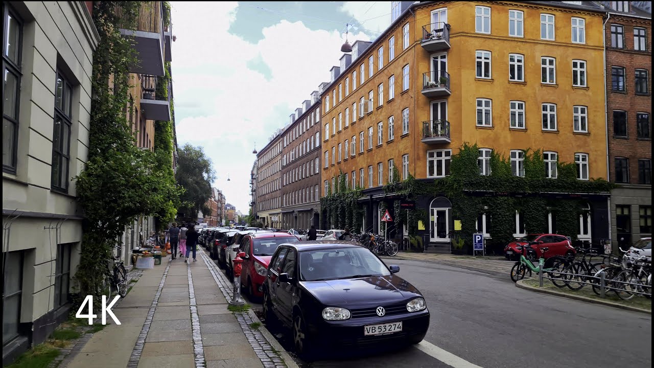 A walk Through Nørrebro Copenhagen・Ørstedsparken - den sorte plads・4K・Tamletac